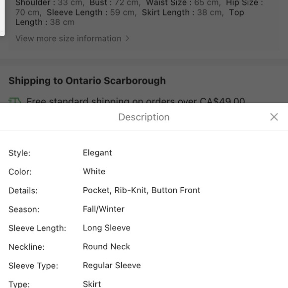 SHEIN White Skirt Two Piece /2 Piece Set - Picture 6 of 8